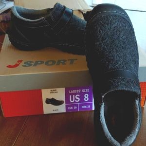 LADIES SIZE 8 JSPORT BLAIR SHOES BLACK